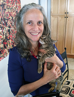 Kimberly Hirsh with her kitten